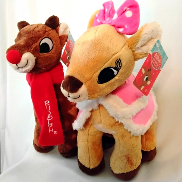 Vintage Dan Dee Rudolph Clarise 10" Stuffed  Plush - Picture 1 of 10